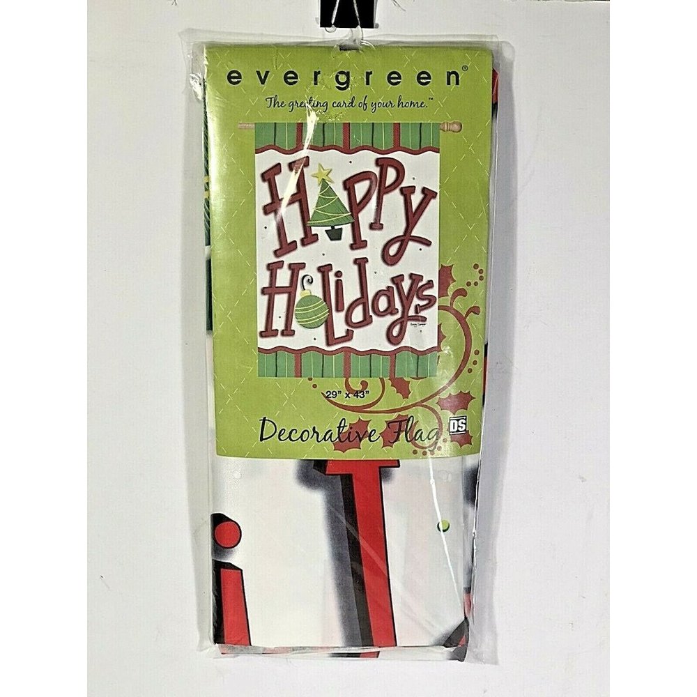 Decorative Garden Flag Happy Holidays 29" X 43"